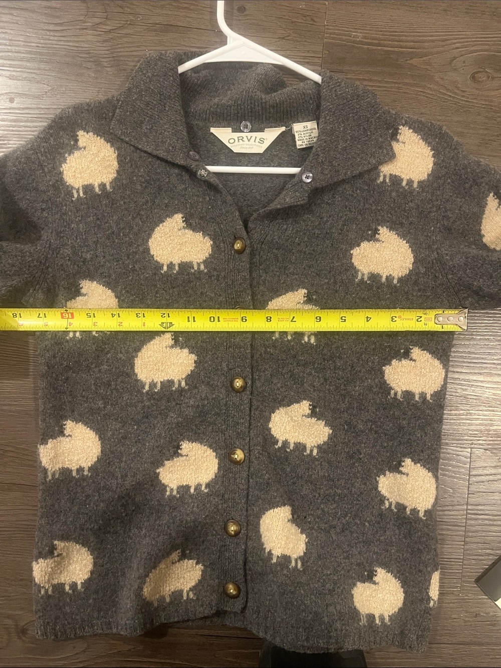 Vintage Orvis Sheep Wool Knit Cardigan Sweater - Picture 4 of 5